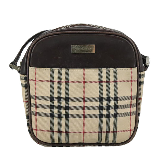Burberry Nova Check Shoulder Bag Canvas Beige Shoulder Bag 37