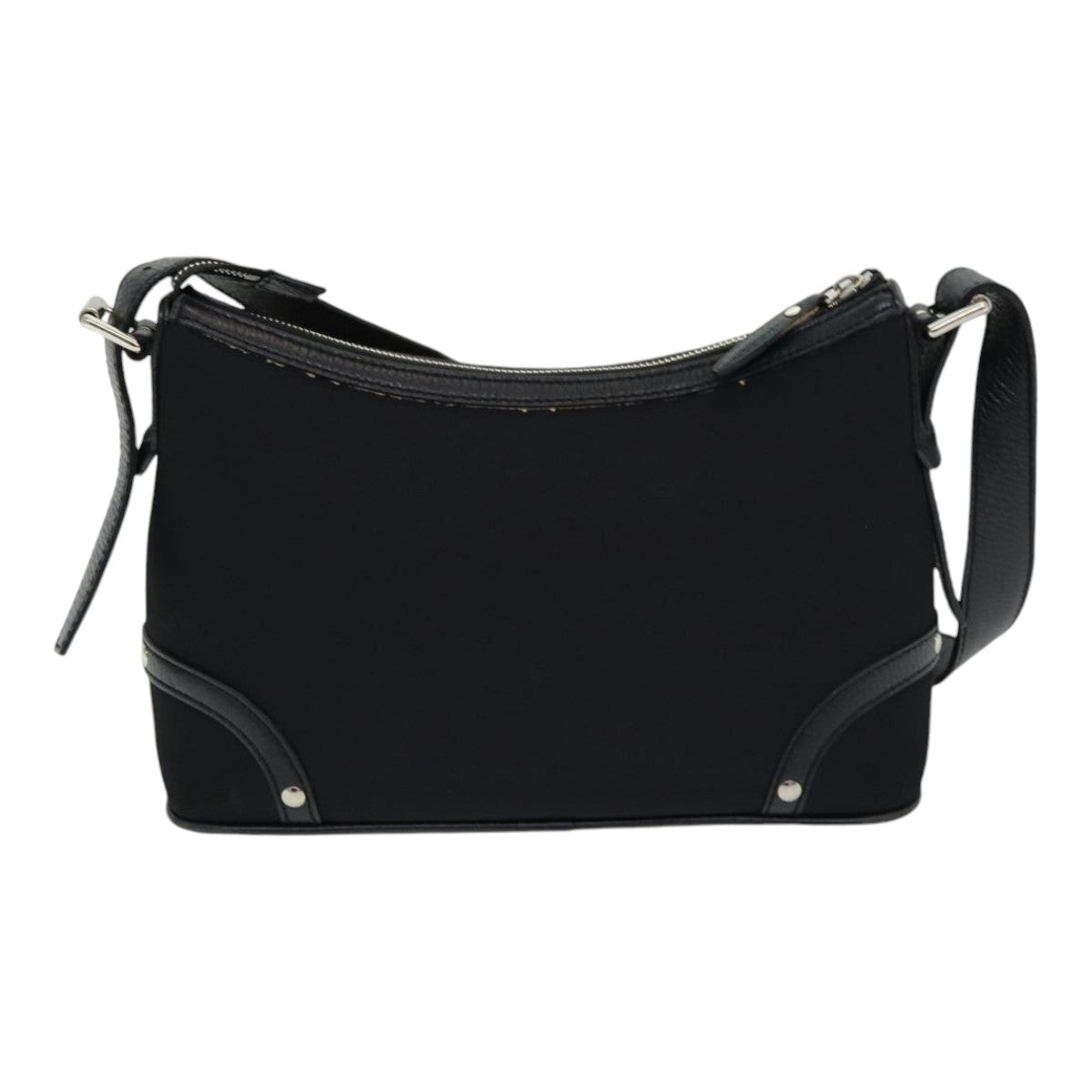 Burberry Nova Check Synthetic Shoulder Bag Black