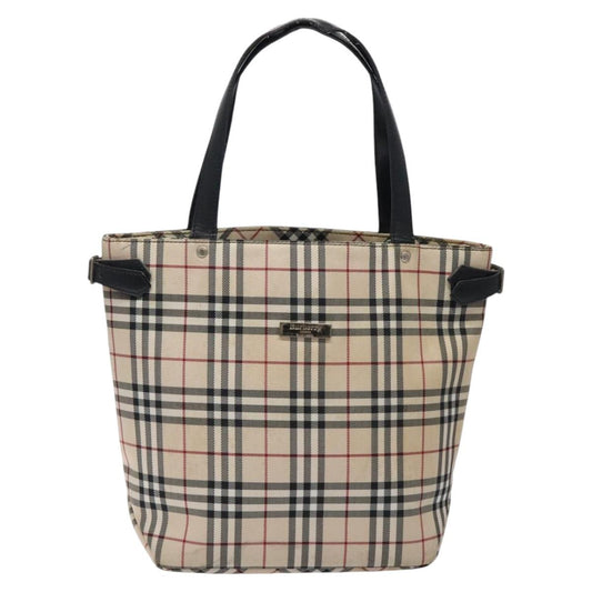 Burberry Nova Check Tote Bag Canvas Beige Tote Bag 131