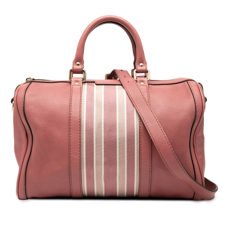 Gucci Sheline Line 2Way Bag Leather Canvas Travel Bag