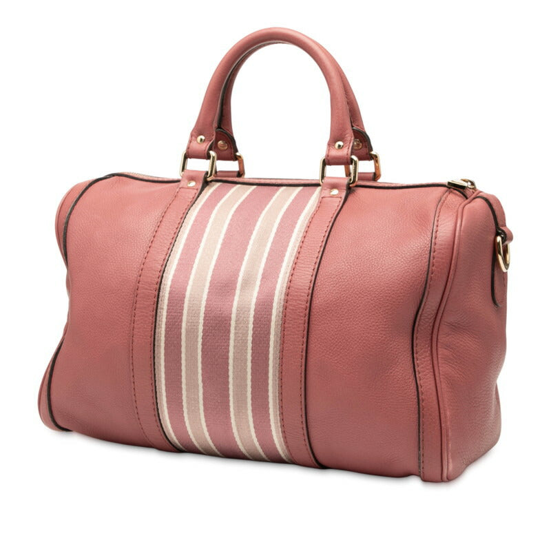 Gucci Sheline Line 2Way Bag Leather Canvas Travel Bag