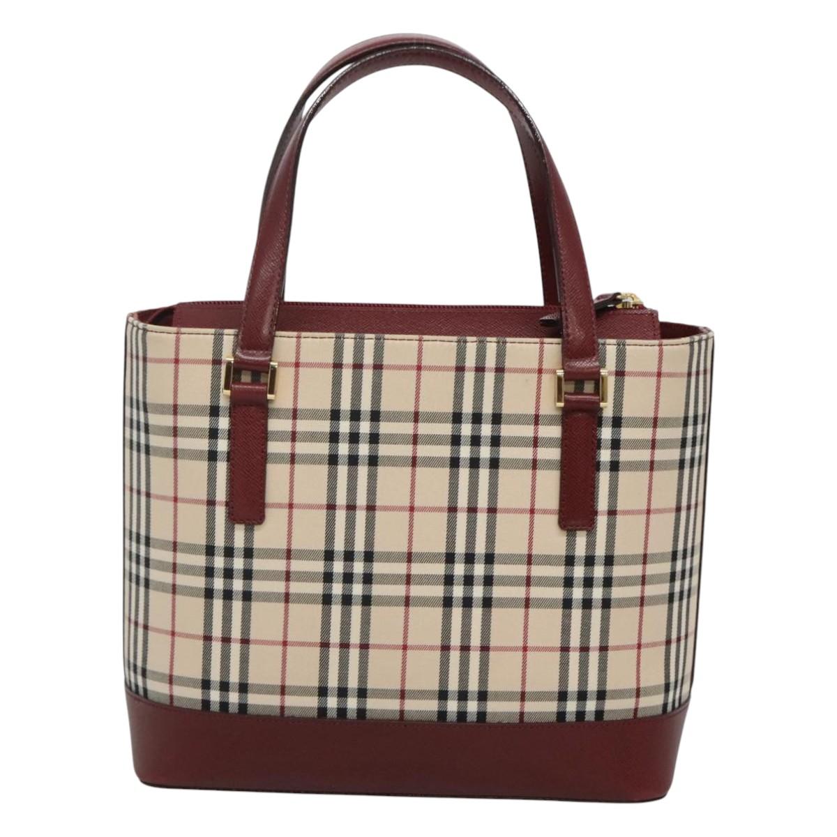 Burberry Nova Check Tote Bag Canvas Beige Tote Bag 141