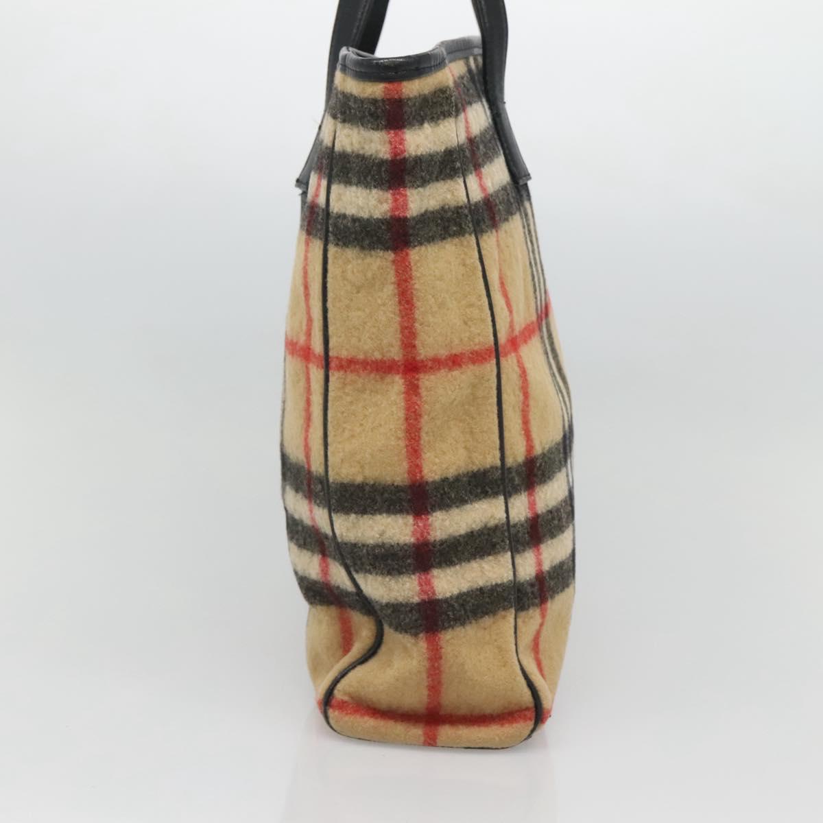Burberry Nova Check Wool Tote Bag Beige Tote Bag 2
