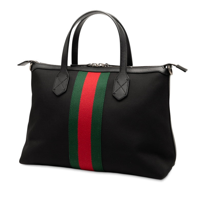 Gucci Sheline Line 2Way Bag Leather Nylon Travel Bag