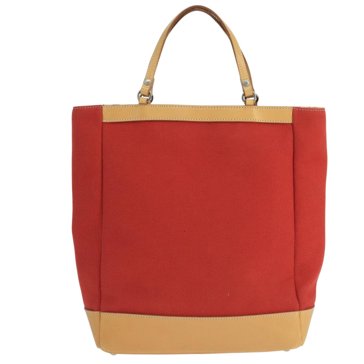 Burberry Label Tote Bag Canvas Blue Red