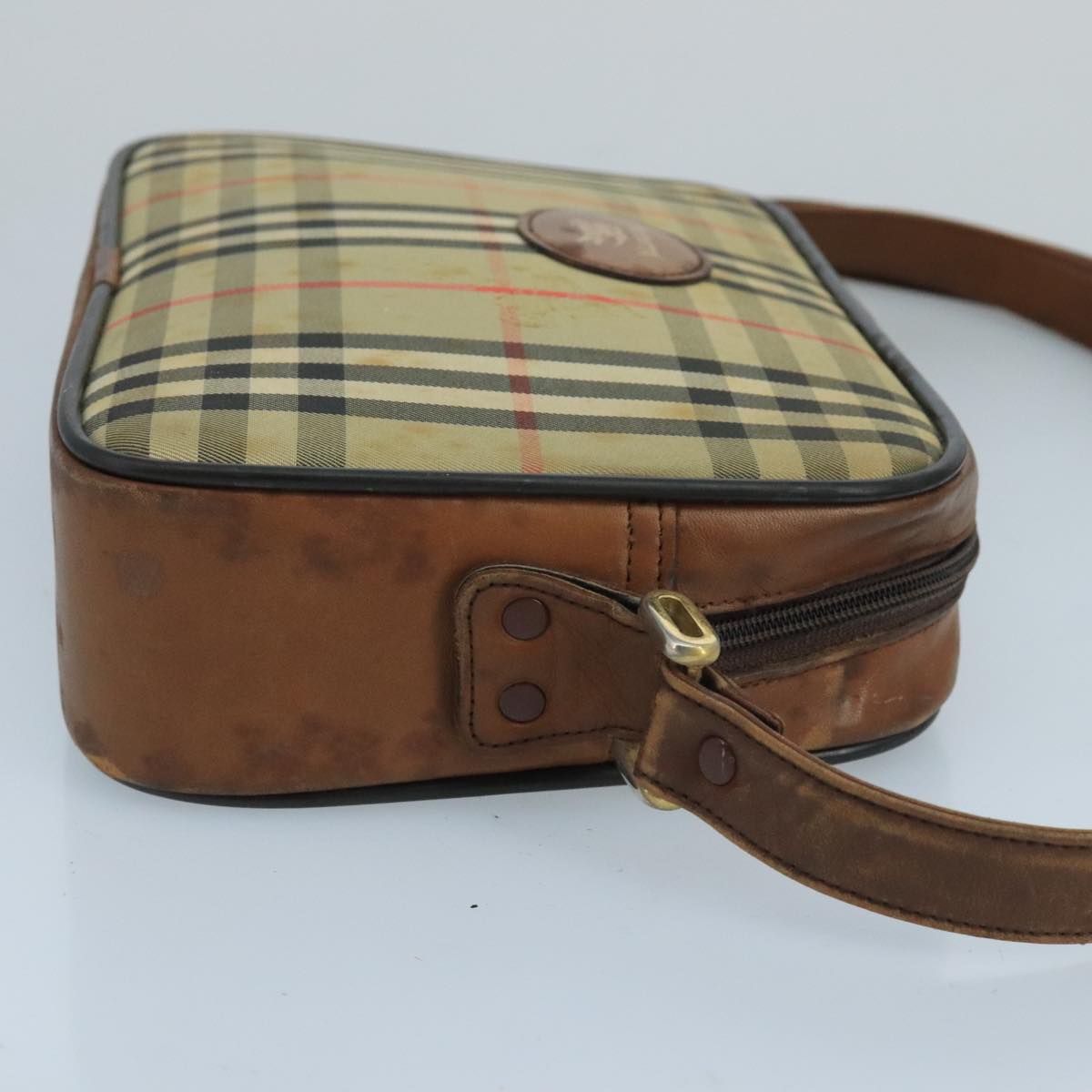 Burberry Nova Check Shoulder Bag Canvas Beige Shoulder Bag 38