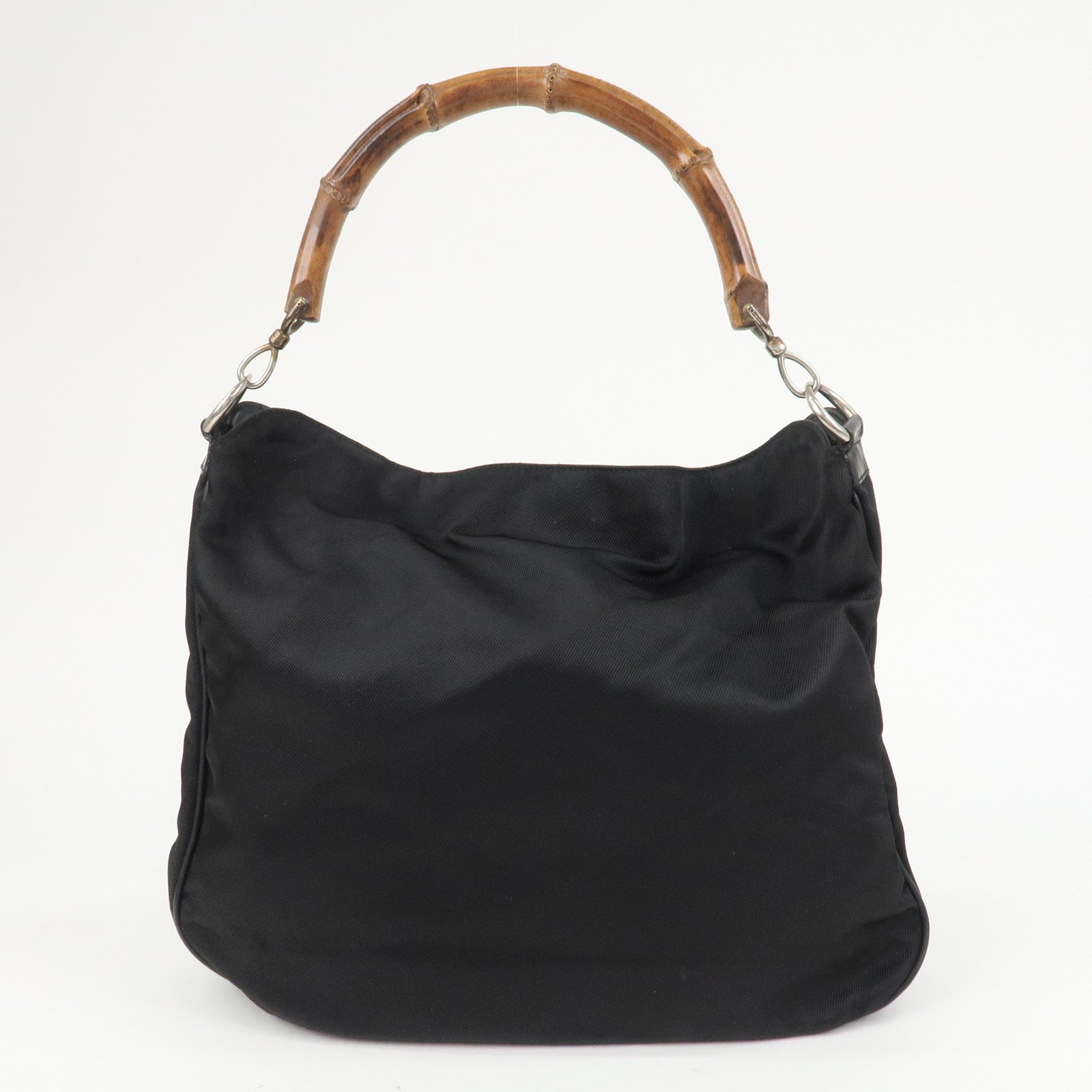 GUCCI Bamboo Nylon 2Way Bag Hand Bag Shoulder Bag 001.2404