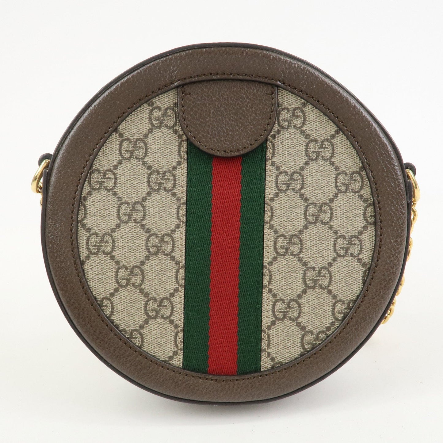 GUCCI Ophidia GG Supreme PVC Leather Shoulder Bag Brown 550618