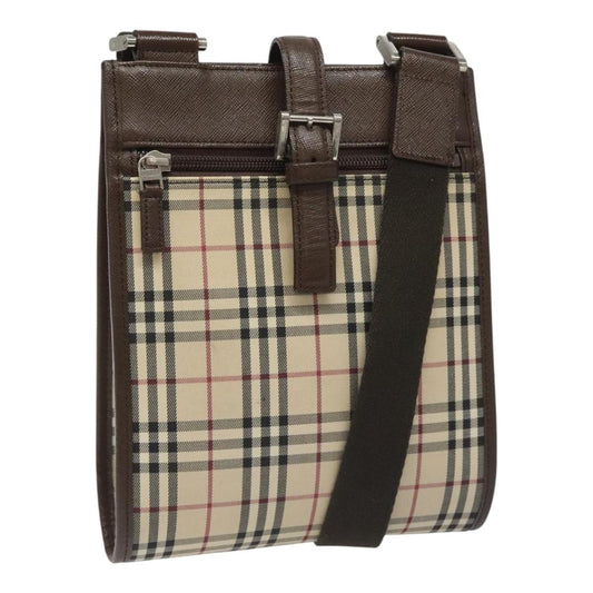Burberry Nova Check Shoulder Bag Canvas Beige Shoulder Bag 170