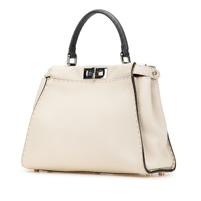 Fendi Peekaboo Selleria 2Way Bag Leather Travel Bag