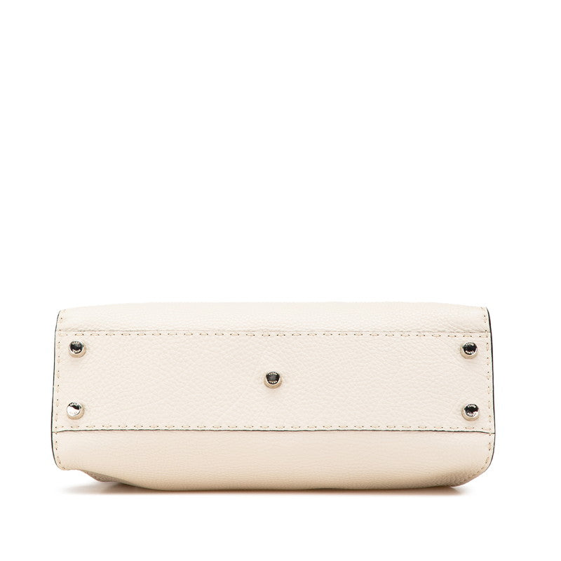 Fendi Peekaboo Selleria 2Way Bag Leather Travel Bag