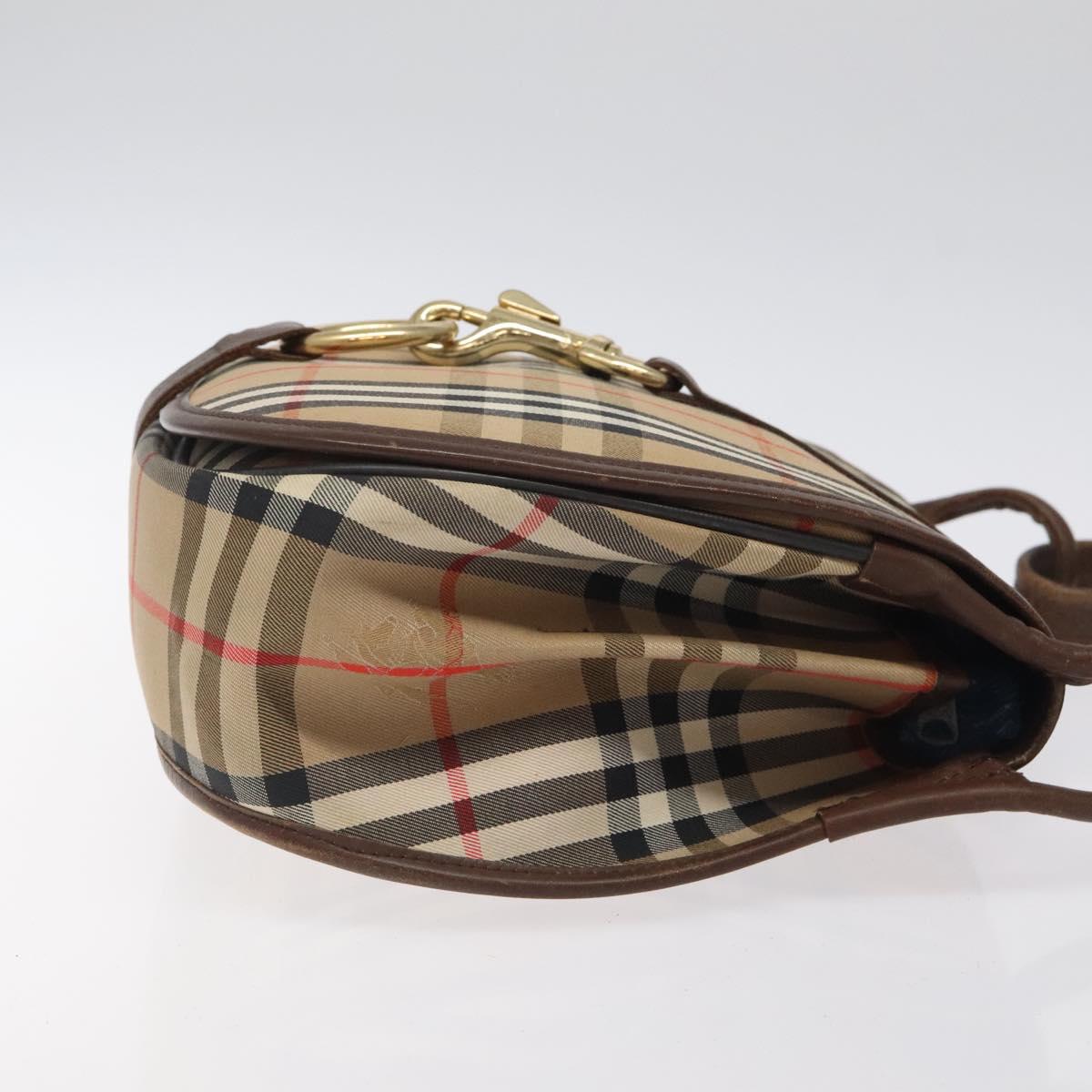 Burberry Haymarket Shoulder Bag Canvas Beige Shoulder Bag 5