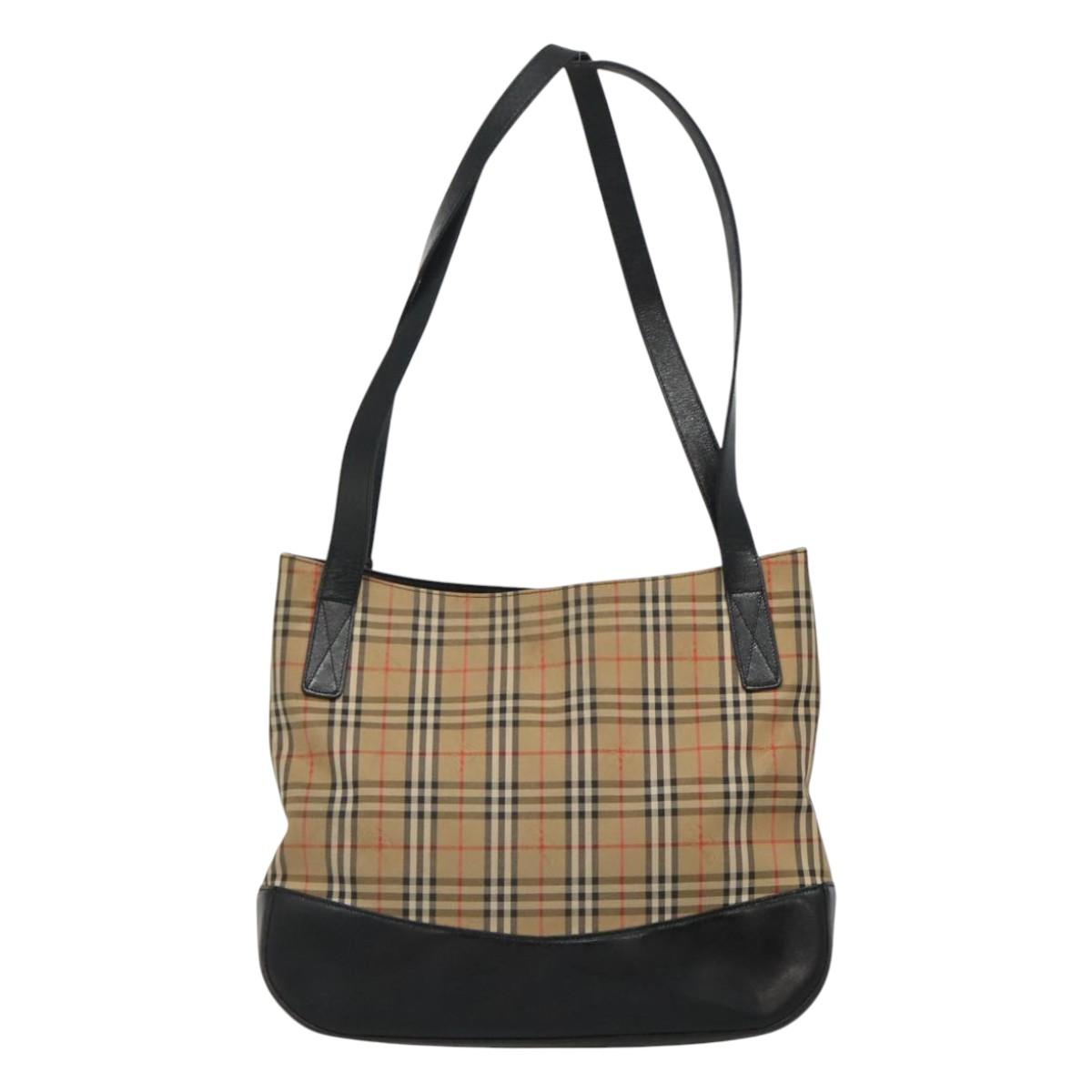 Burberry Nova Check Shoulder Bag Canvas Beige Shoulder Bag 56