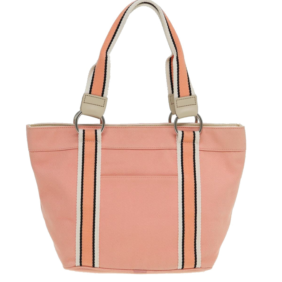Burberry Label Tote Bag Canvas Blue Pink