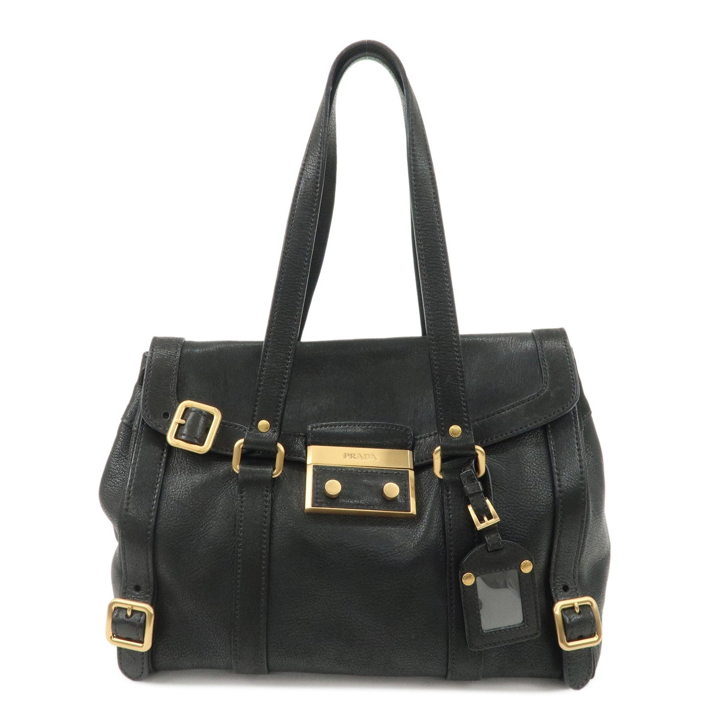 Shoulder Bag Hand Bag d Leather Black