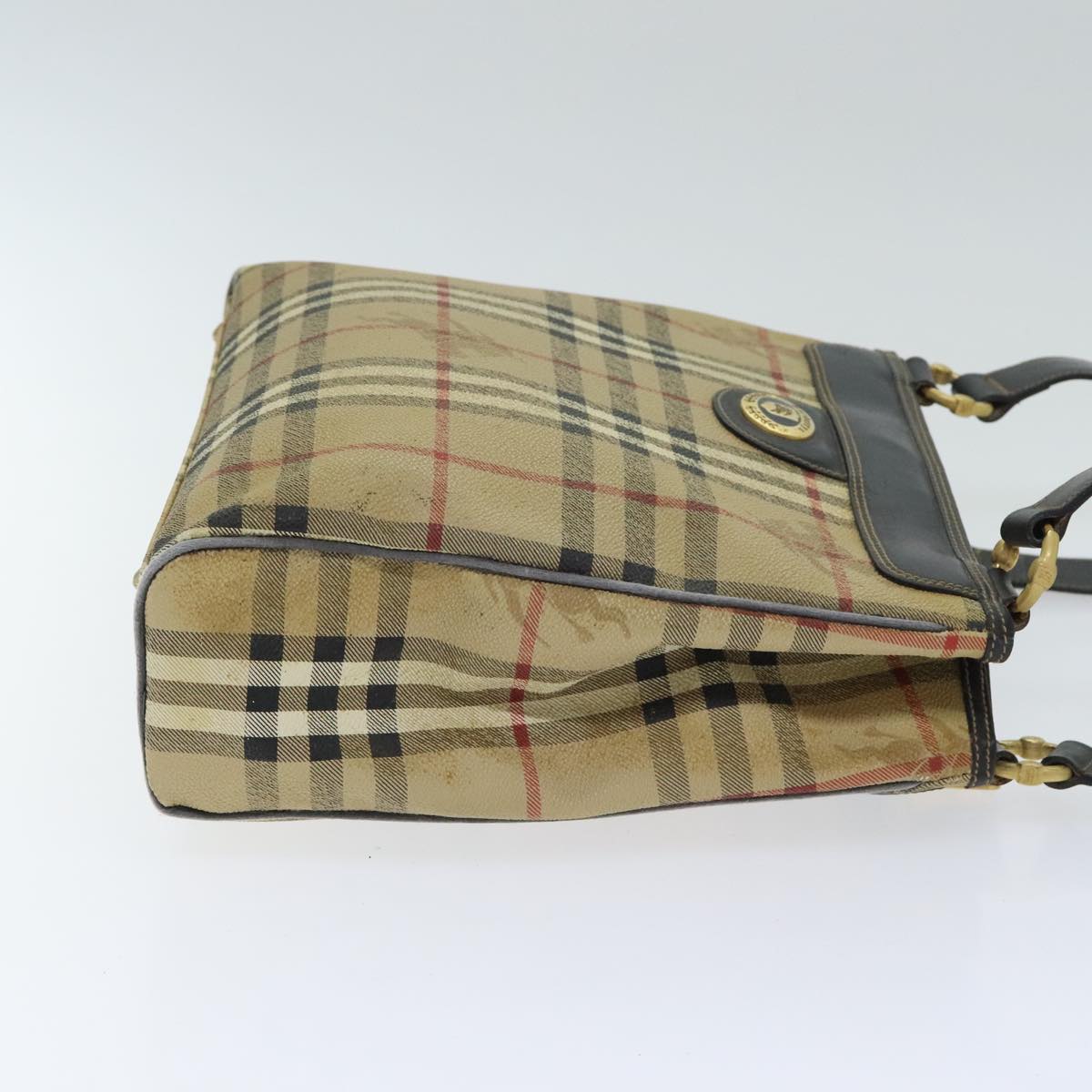 Burberry Nova Check Shoulder Bag Canvas Beige Shoulder Bag 64