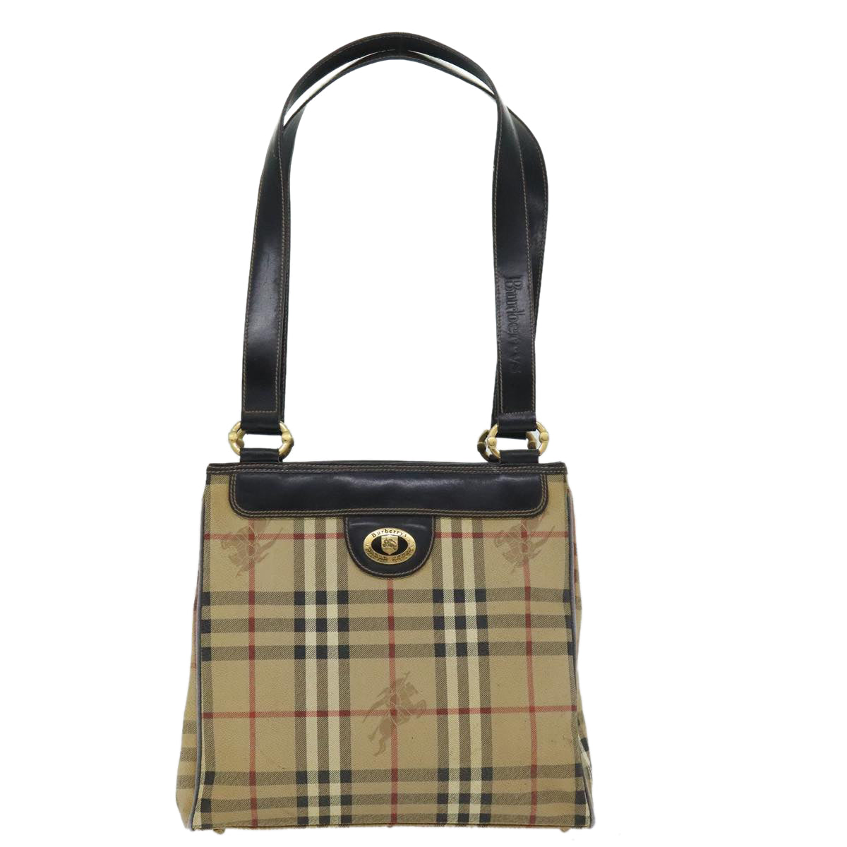 Burberry Nova Check Shoulder Bag Canvas Beige Shoulder Bag 64