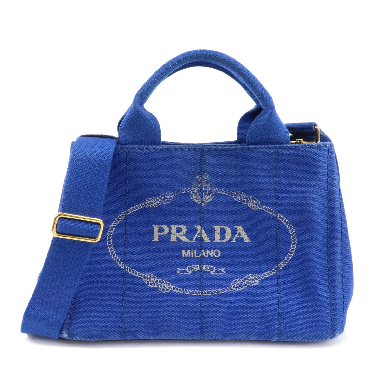 Tote Bag Canapa 2Way Tote Shoulder Bag d Canvas Blue Mini