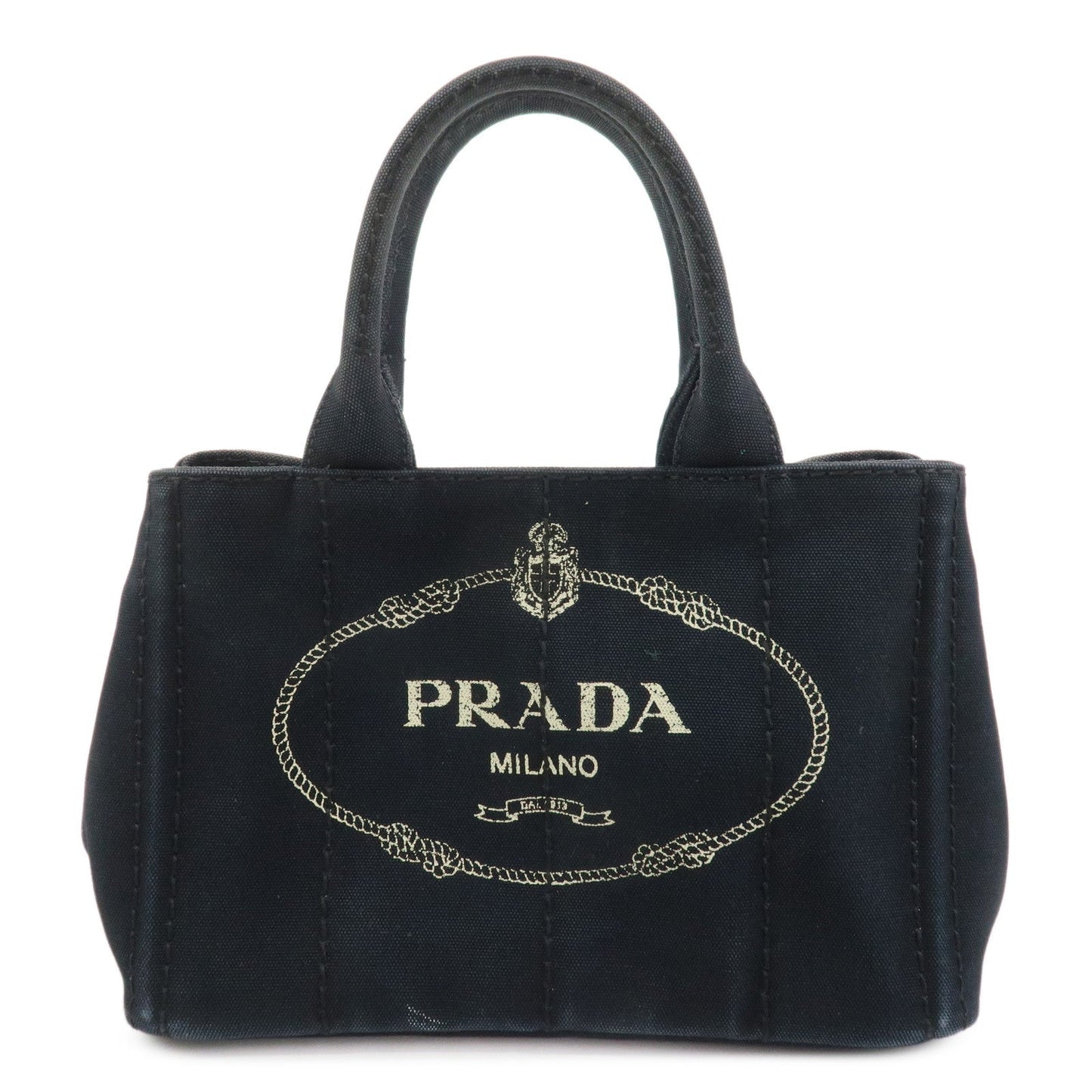 Bag Canapa Triangle 2Way Hand Bag Canvas Black Mini Mini Bag
