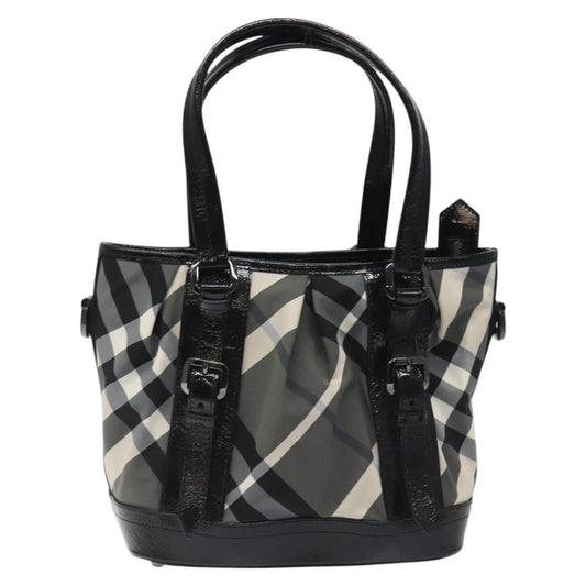 Burberry Nova Check Tote Bag Nylon Black