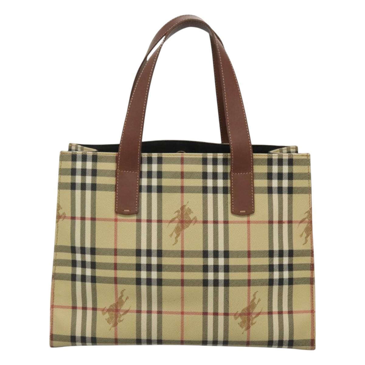 Burberry Nova Check Tote Bag Canvas Beige Tote Bag 12