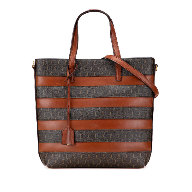 YSL Saint Laurent Le Shopping Pvc 2Way Bag Monogram Toy Tote Bag