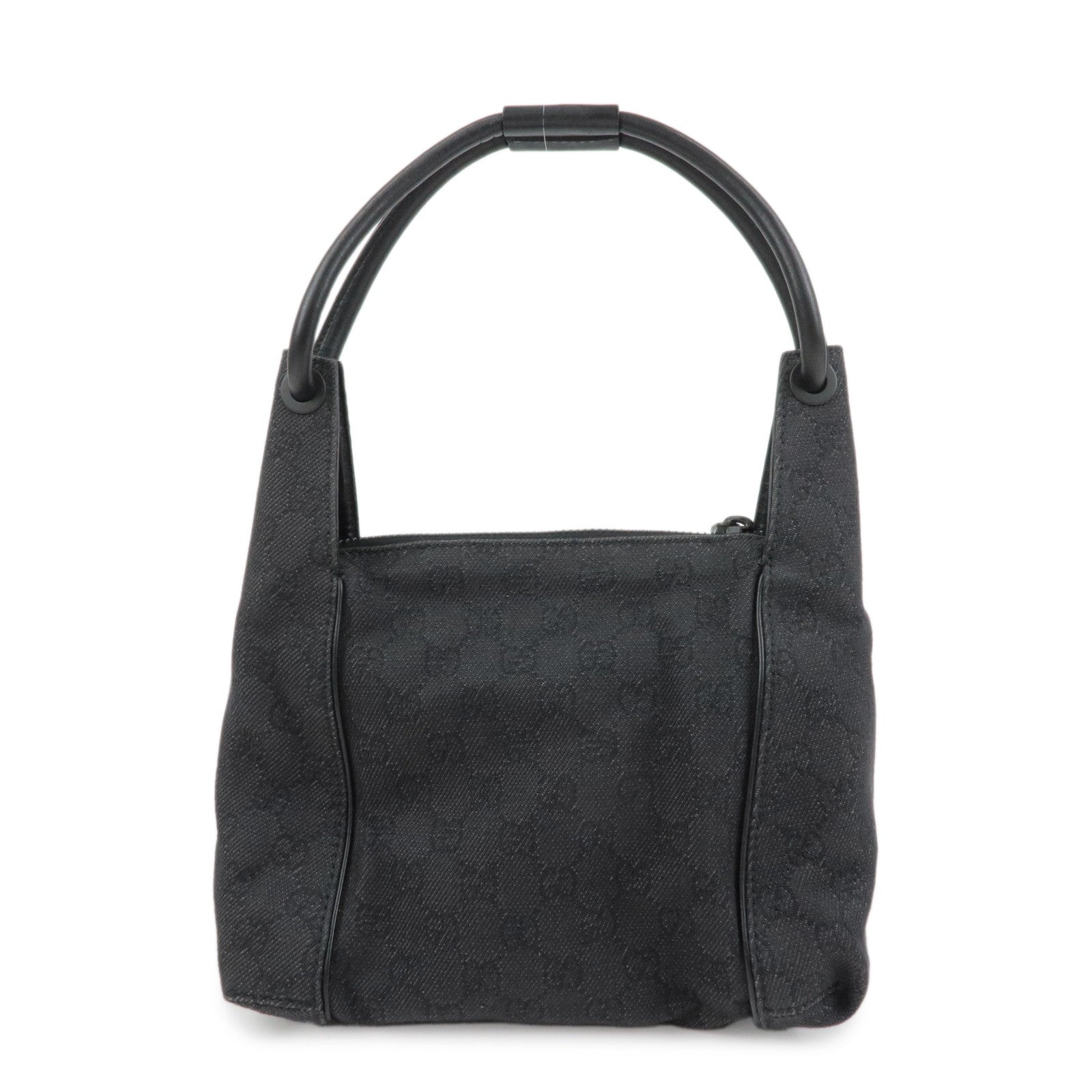 GUCCI GG Monogram Leather Shoulder Bag Hand Bag Black 101333