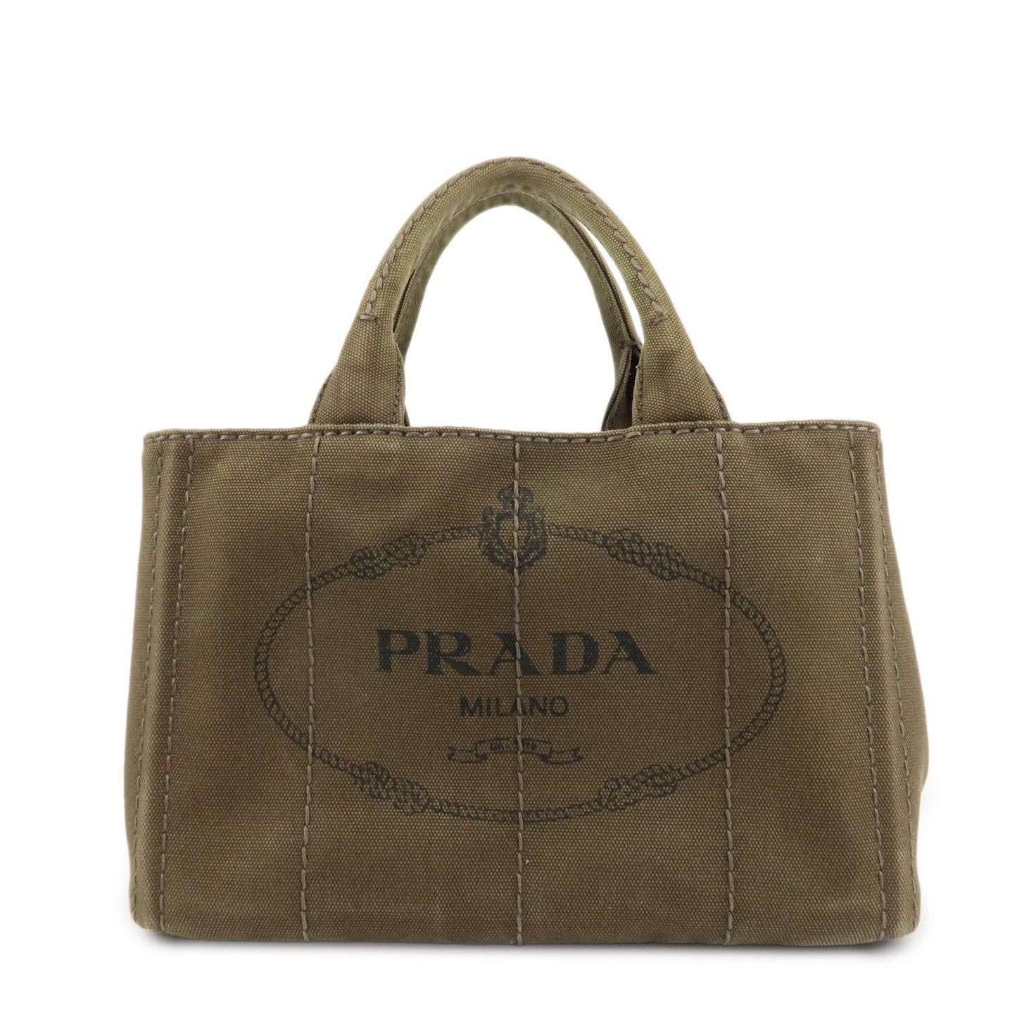 Tote Bag Canapa Hand Bag Khaki d Canvas Mini Logo