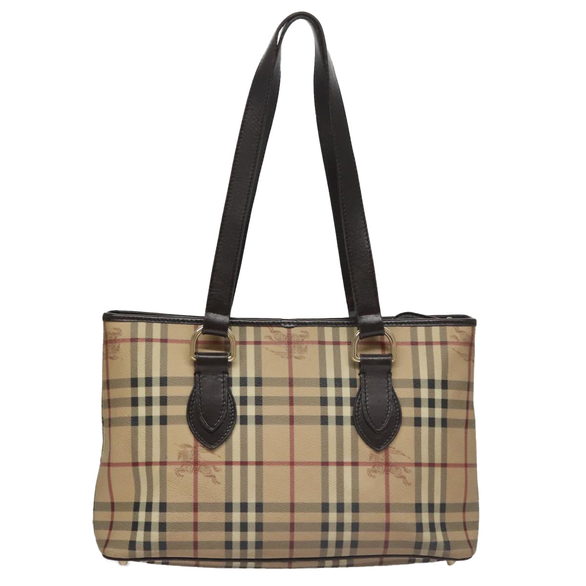 Burberry Nova Check Tote Bag Canvas Beige Tote Bag 95