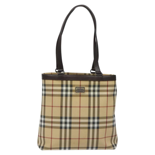 Burberry Nova Check Tote Bag Canvas Beige Tote Bag 134
