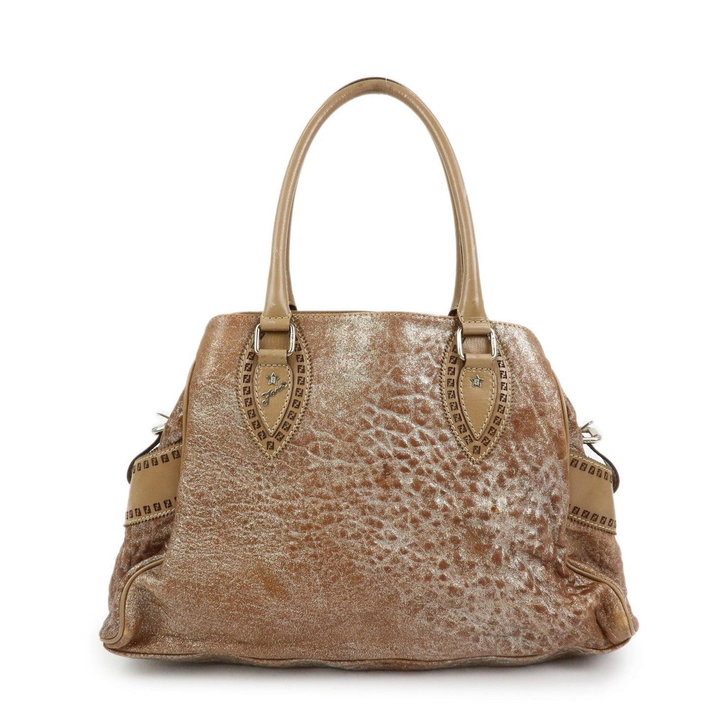Tote Bag Ethnico Shoulder Bag Camel Leather