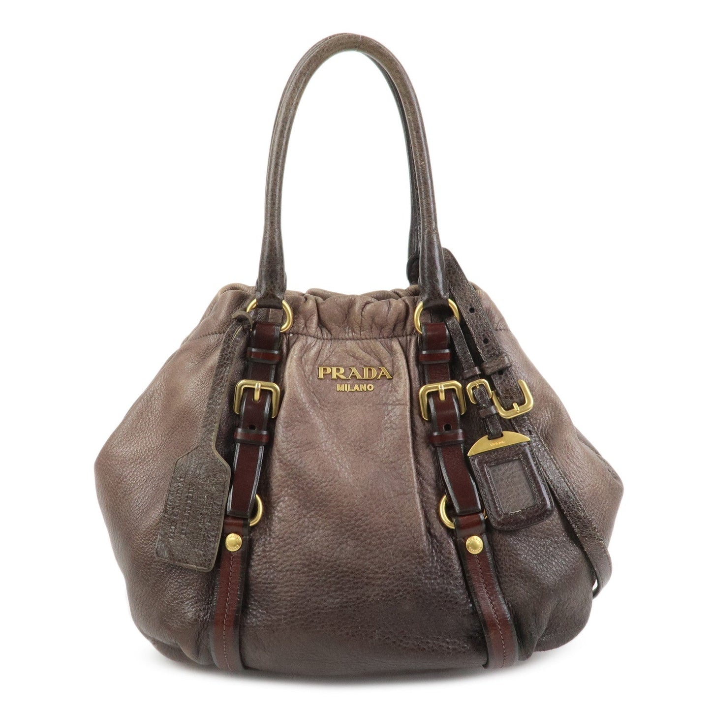Shoulder Bag 2Way Bag Hand Bag Leather Brown