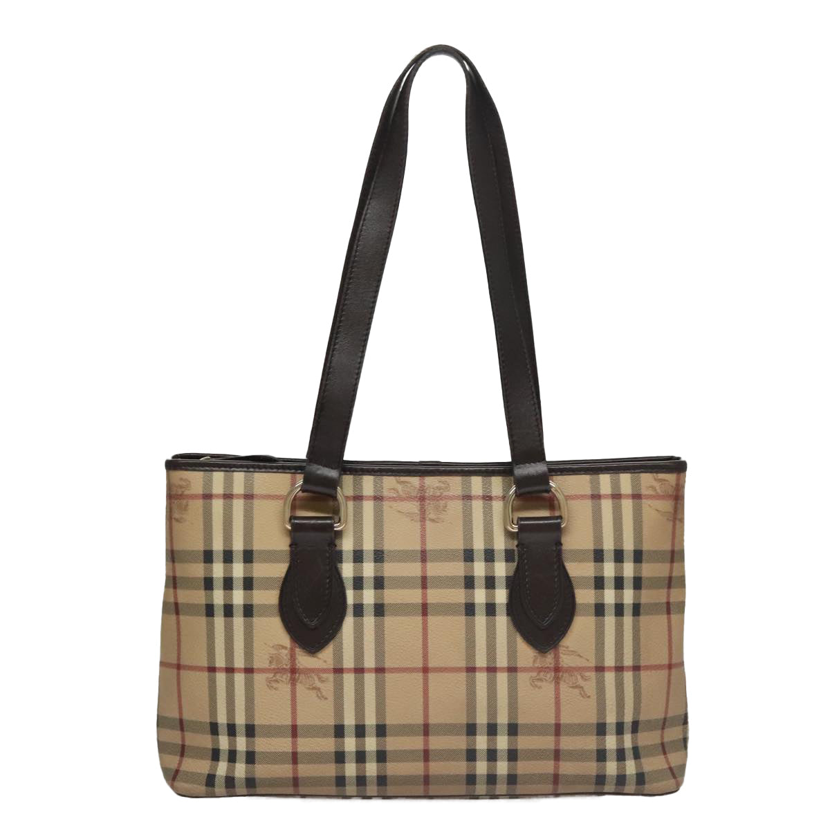 Burberry Nova Check Tote Bag Canvas Beige Tote Bag 95