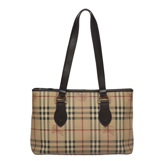 Burberry Nova Check Tote Bag Canvas Beige Tote Bag 95