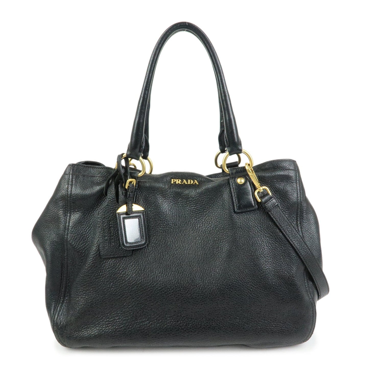 Shoulder Bag 2Way Bag Hand Bag 2 Leather Black Logo