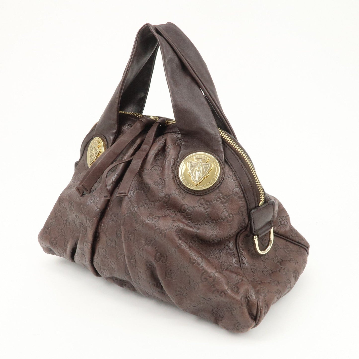 GUCCI Guccissima Histoire Leather Tote Bag Dark Brown 197019