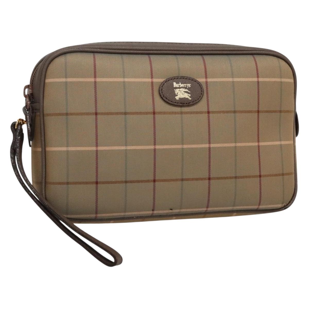 Burberry Nova Check Clutch Bag Canvas Beige Clutch Bag 16