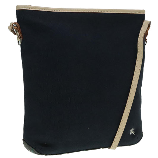 Burberry Nova Check Shoulder Bag Canvas Navy