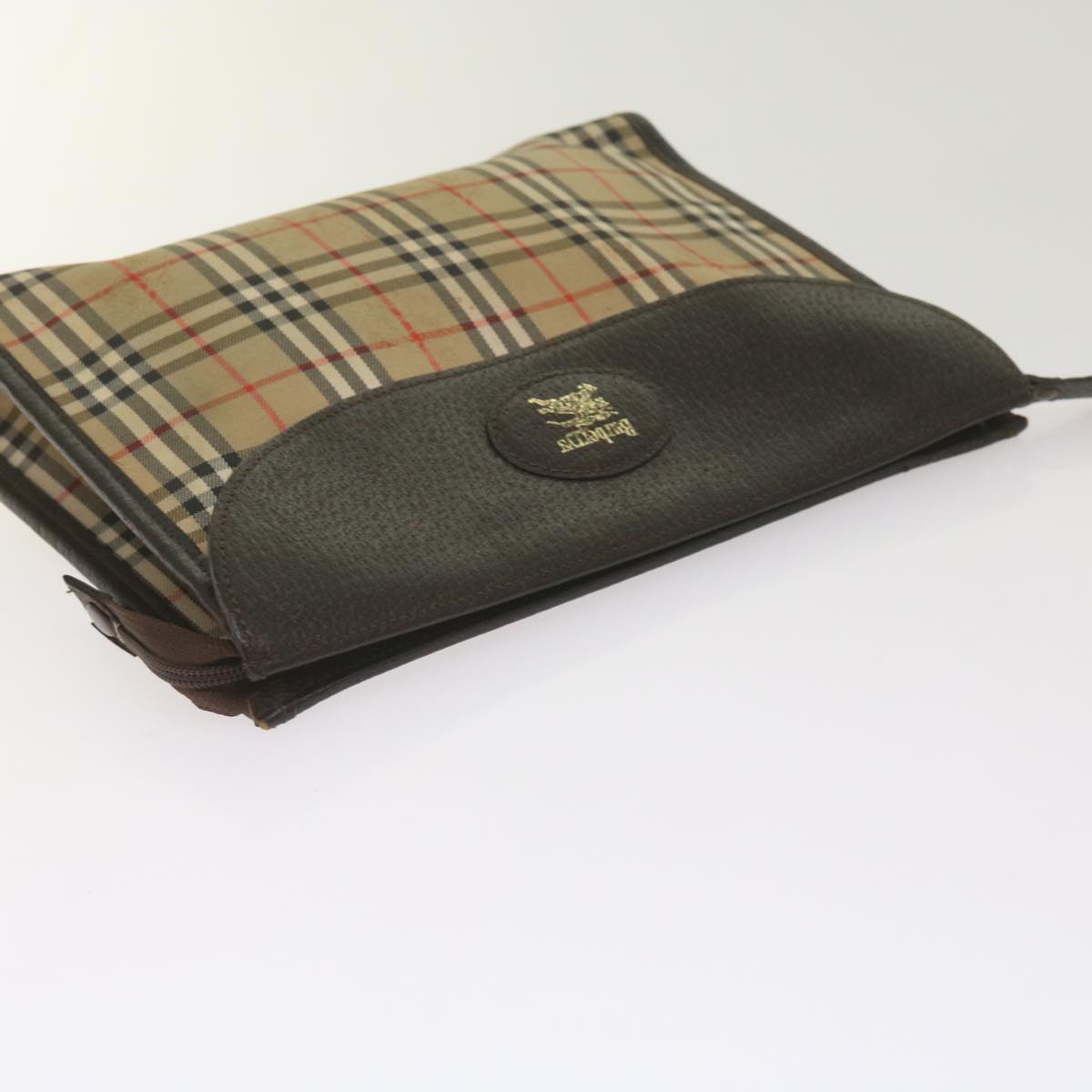 Burberry Nova Check Clutch Bag Canvas Beige Clutch Bag 25