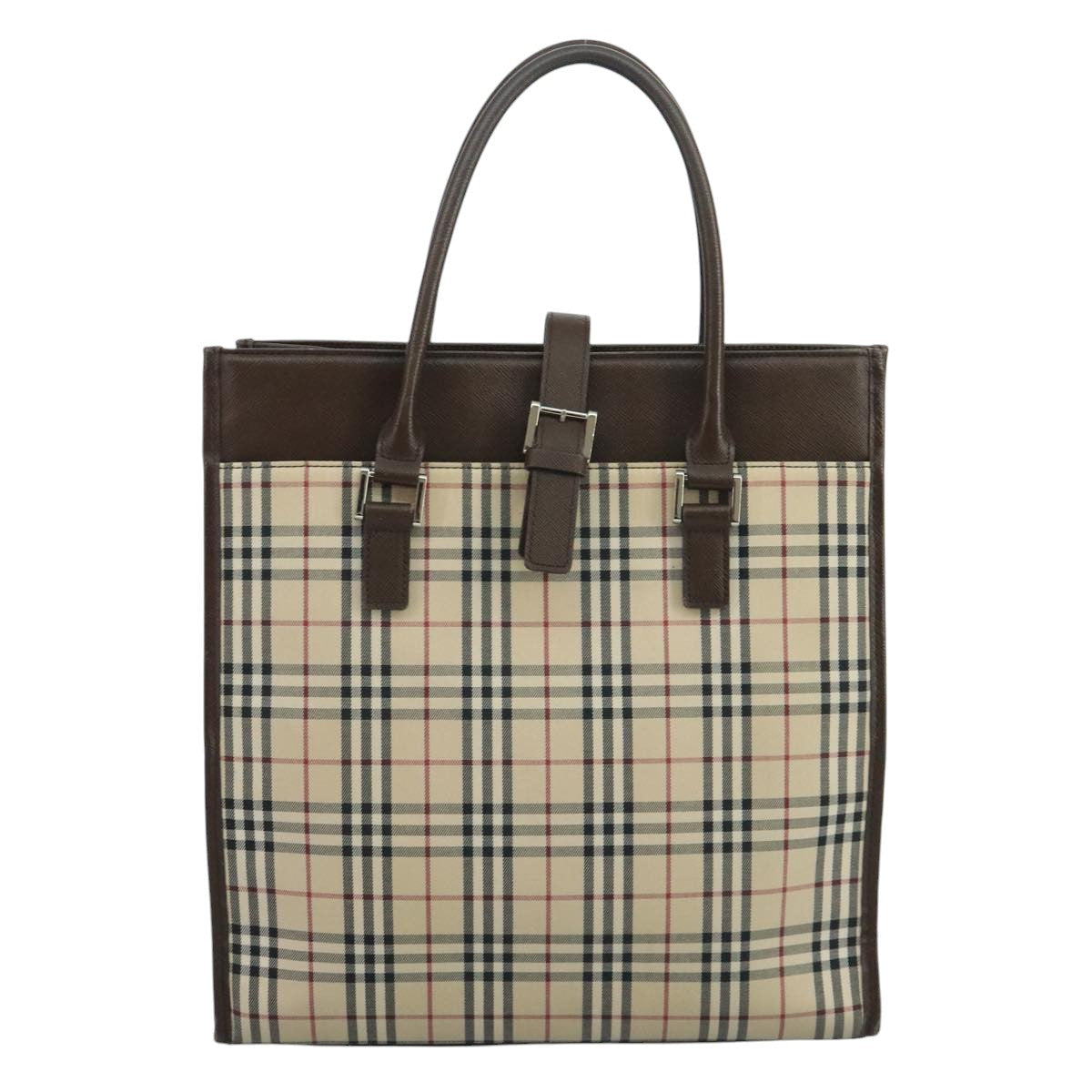 Burberry Nova Check Tote Bag Canvas Beige Tote Bag 96