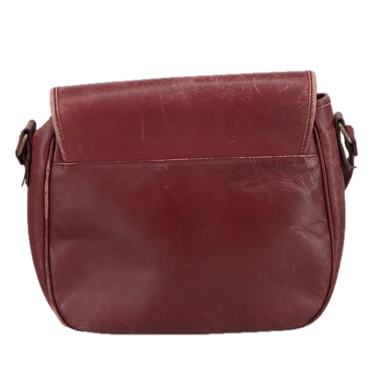 Burberry Burgundy Shoulder Bag Leather