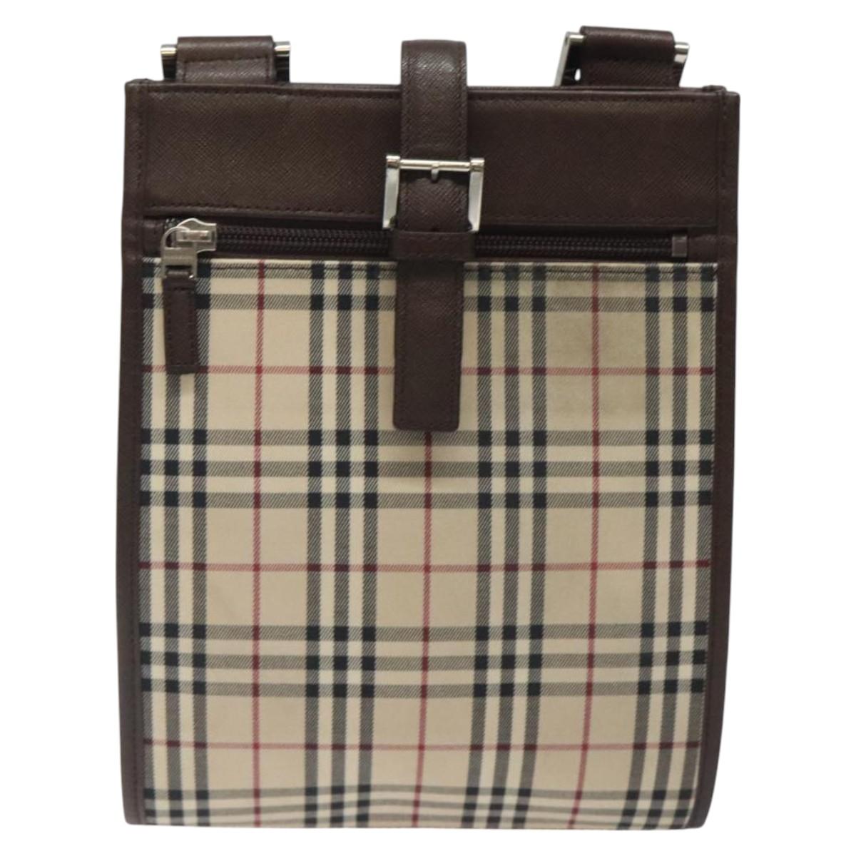 Burberry Nova Check Shoulder Bag Canvas Beige Shoulder Bag 41
