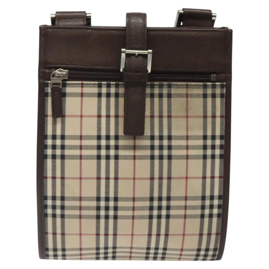 Burberry Nova Check Shoulder Bag Canvas Beige Shoulder Bag 41
