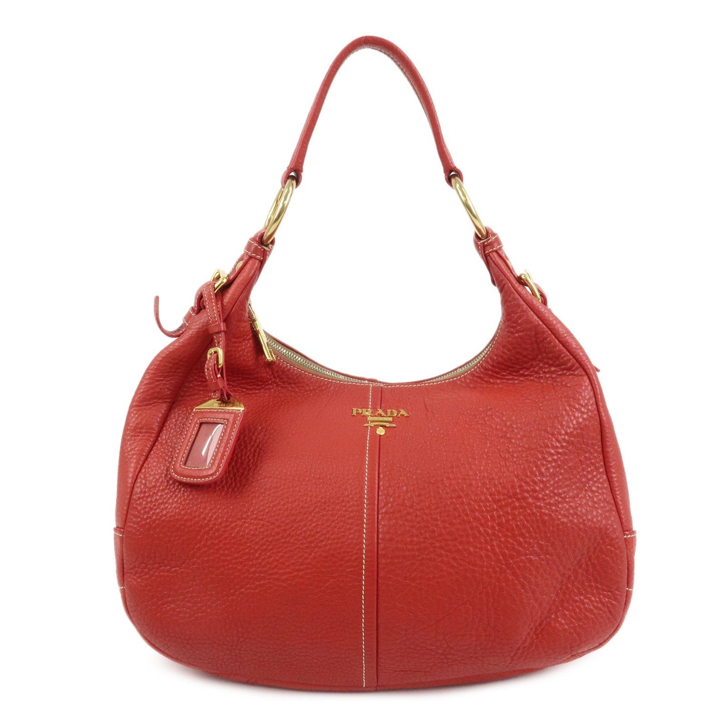 Shoulder Bag Hand Bag 2 Leather Red Logo
