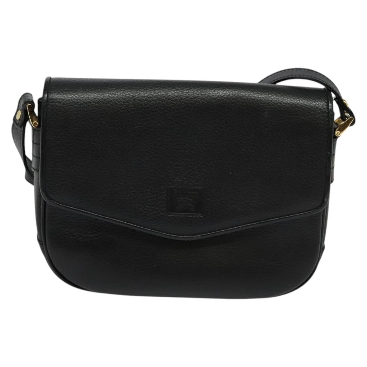 Burberry Nova Check Shoulder Bag Leather Black Shoulder Bag 12