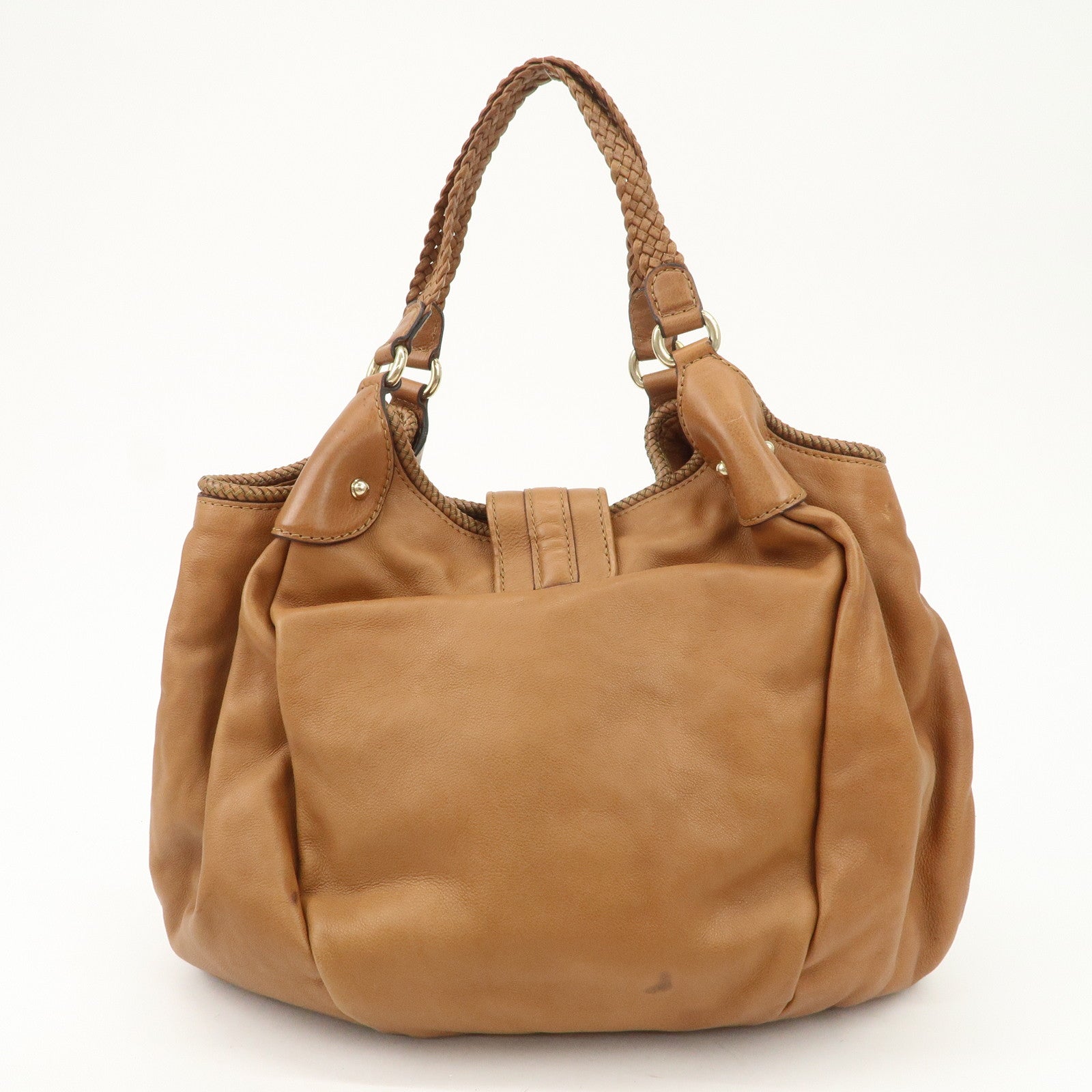 GUCCI Marrakech Leather Shoulder Bag Hand Bag Brown 257029