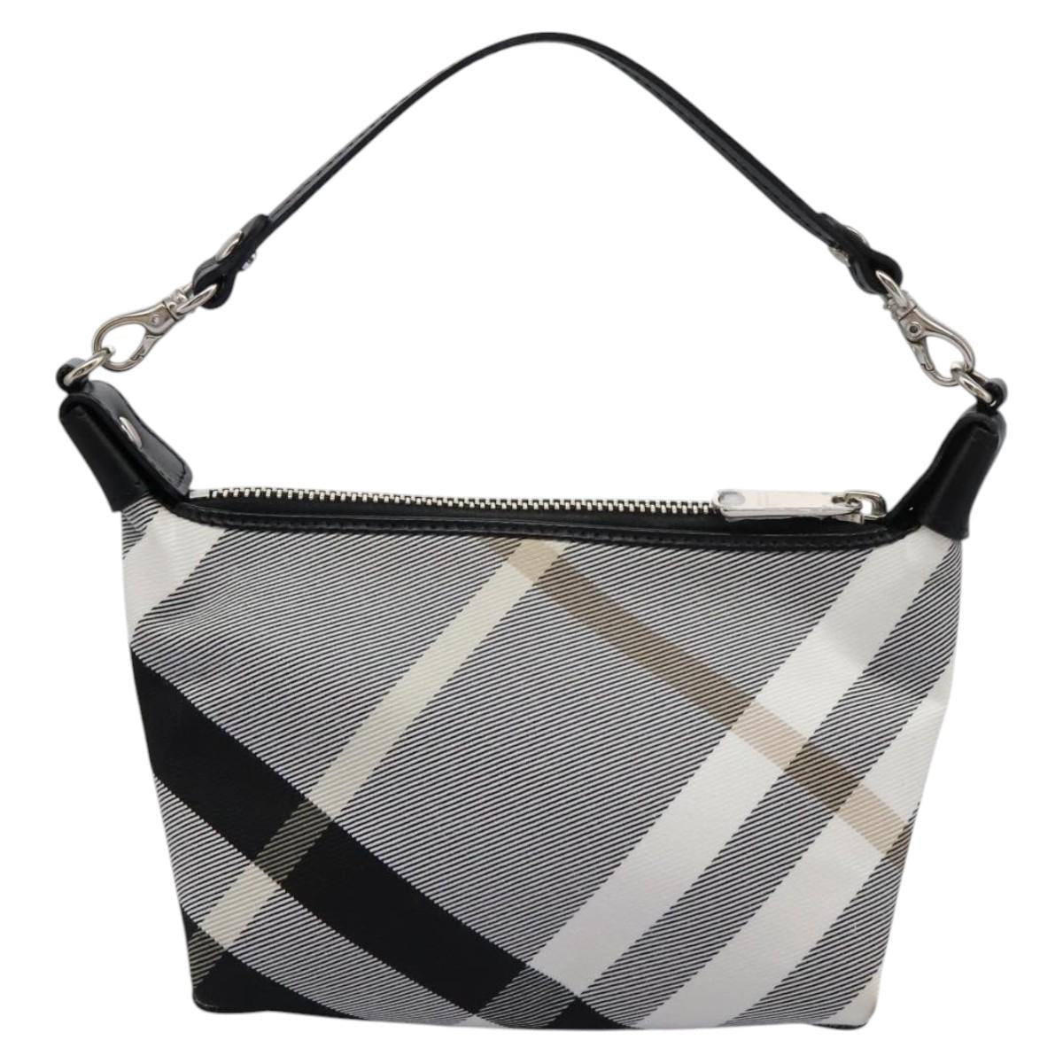 Burberry Nova Check Grey Clutch Bag Canvas Gray
