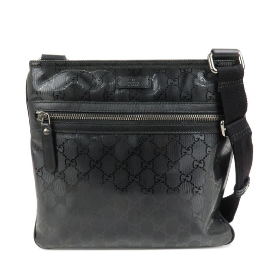 GUCCI GG Imprime Monogram PVC Shoulder Bag Cross Body Bag Black 295257