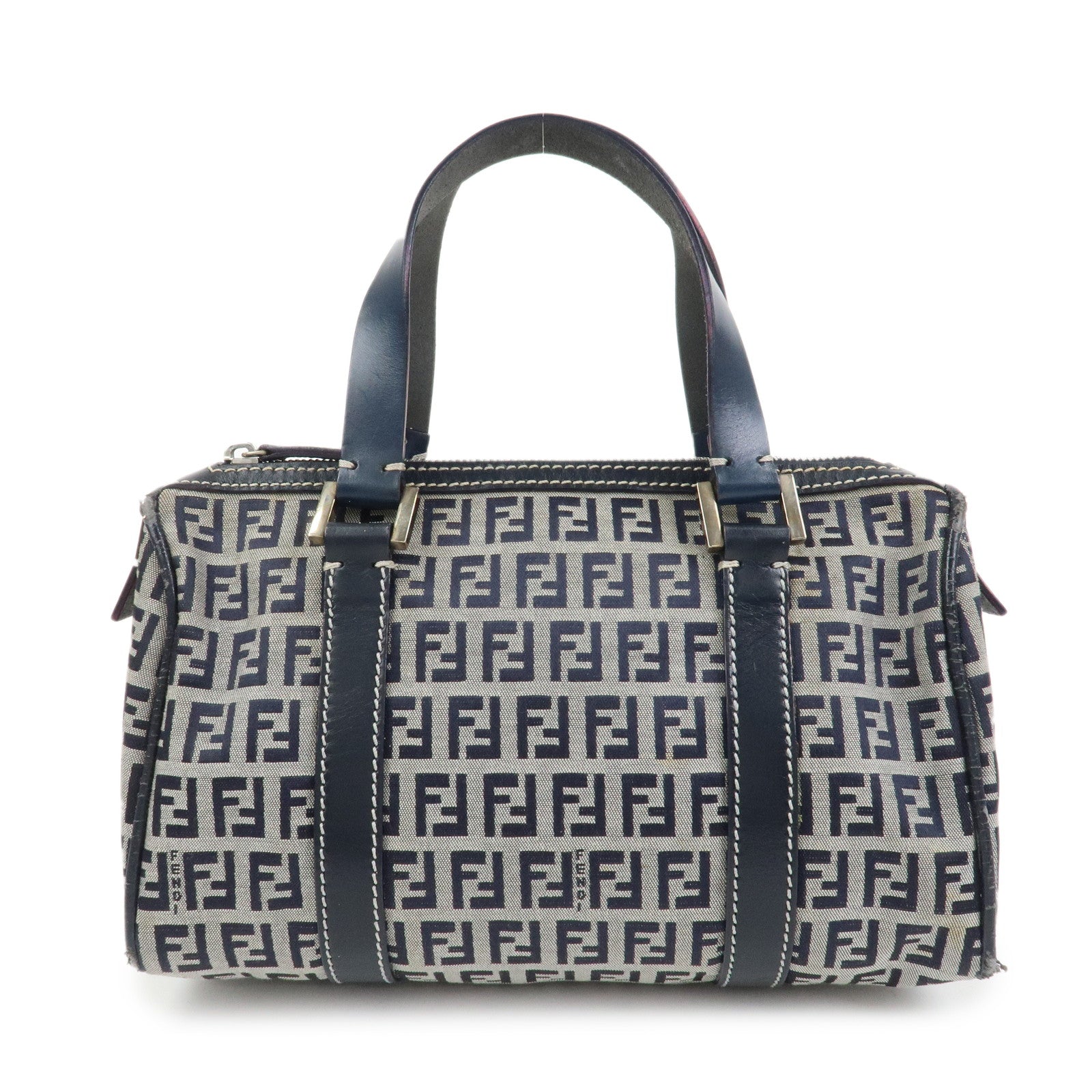 Bag Zucchino Hand Bag Boston Bag Leather Canvas Navy Mini Bag