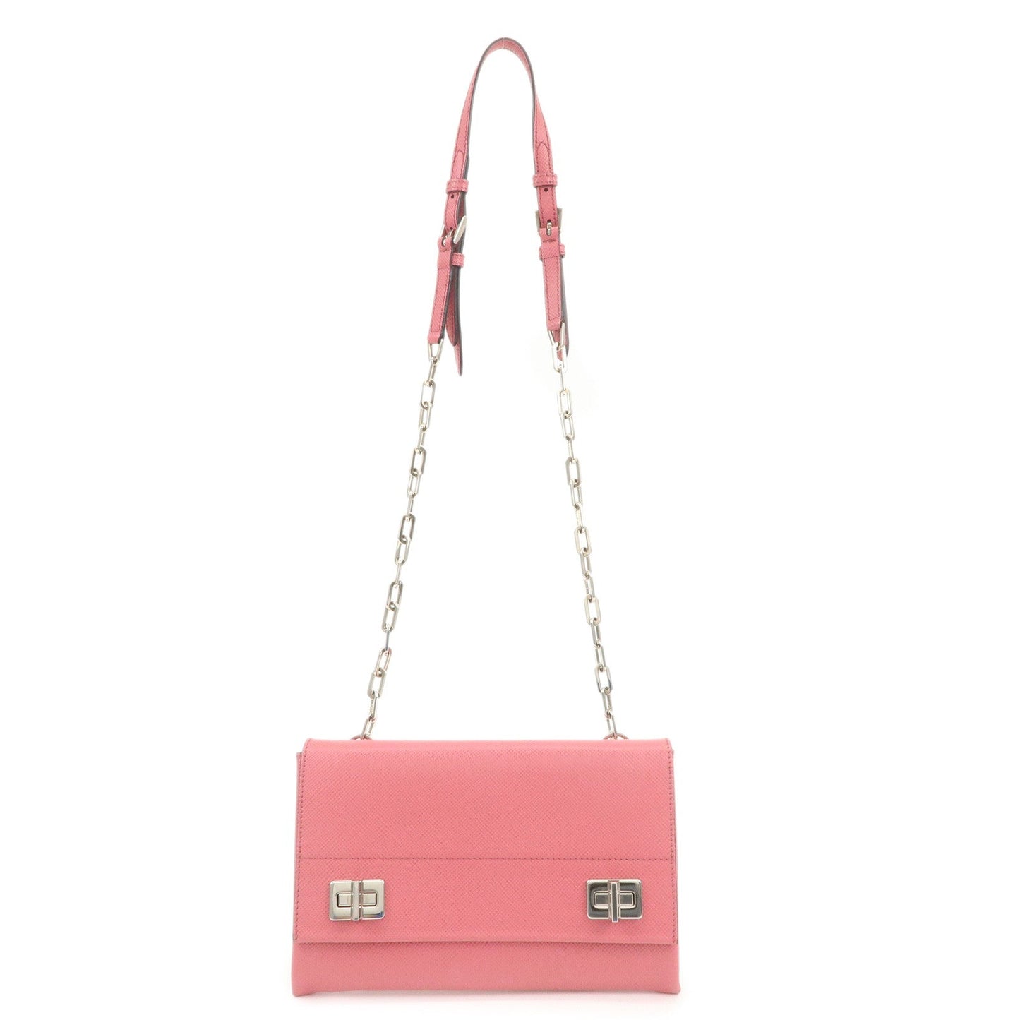 Crossbody Bag Shoulder Bag Leather Pink Chain